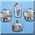 J32. Pendants made from Chinese porcelain pieces. 